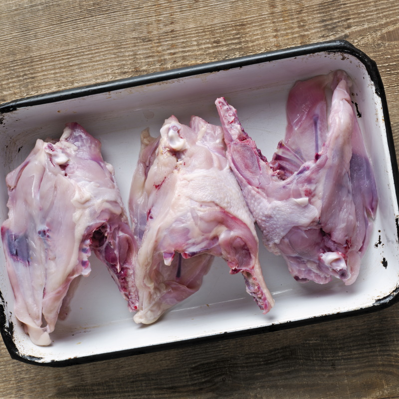 Close Up Of Rustic Chicken Bone Carcass Soup Ingredient